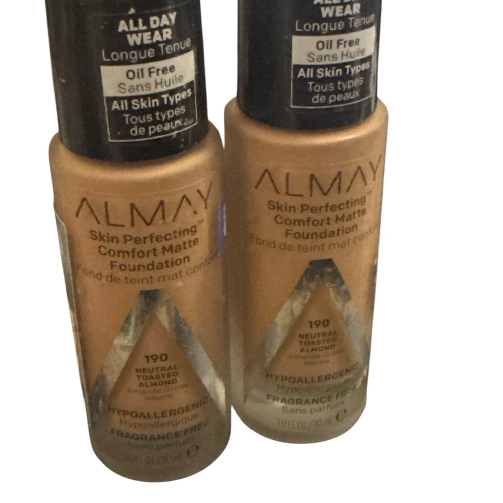 Lot of 2 Almay Skin Perfecting Comfort Matte Foundation – Shade 190